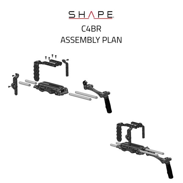 SHAPE Camera Cage Baseplate con Handle para Canon C400 - Imagen 2